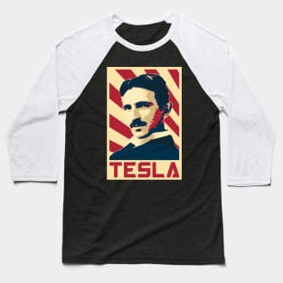 Nikola Tesla Retro Baseball T-Shirt